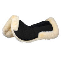 Amortisseur Equestro en élasthanne avec poches et doublure en peau de mouton Noir / naturel Amortisseur Equestro en élasthanne avec poches et doublure en peau de mouton Noir / naturel