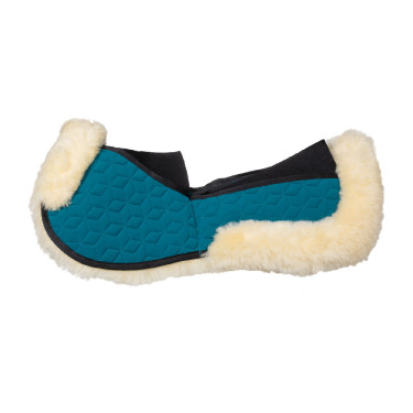 Amortisseur Equestro en élasthanne avec poches et doublure en peau de mouton Pétrole / naturel