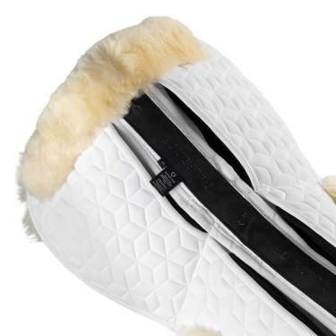 Amortisseur Equestro en élasthanne avec poches et doublure en peau de mouton Blanc / naturel