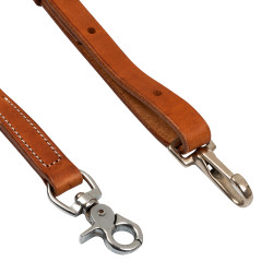 Attache en cuir gras western Pool’s Huile clair Marron