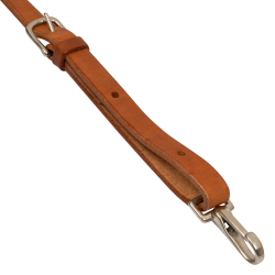 Attache en cuir gras western Pool’s Huile clair Marron