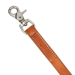 Attache en cuir gras western Pool’s Huile clair Marron