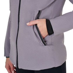 Blouson Equestro femme déperlante et coupe-vent Gris givré