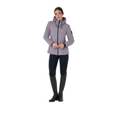 Blouson Equestro femme déperlante et coupe-vent Gris givré