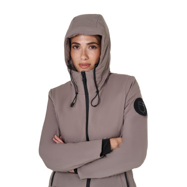 Blouson Equestro femme déperlante et coupe-vent Brindle Marron