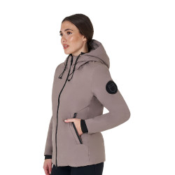 Blouson Equestro femme déperlante et coupe-vent Brindle Marron