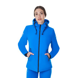 Waterdicht damesjack Equestro x FISE Blauw van Savoye