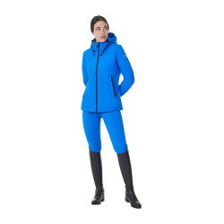 Waterdicht damesjack Equestro x FISE Blauw van Savoye