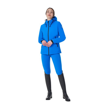 Waterdicht damesjack Equestro x FISE Blauw van Savoye