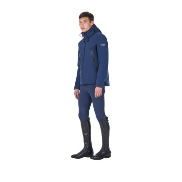 Heren waterdichte jas Equestro x FISE Marineblazer Marineblauw
