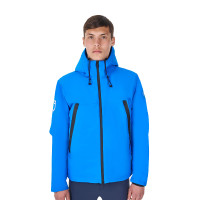 Heren waterdichte jas Equestro x FISE Blauw van Savoye
