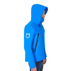 Heren waterdichte jas Equestro x FISE Blauw van Savoye