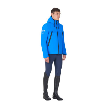 Blouson imperméable homme Equestro x FISE Bleu de savoie