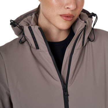 Blouson long femme Equestro déperlante et coupe-vent Brindle