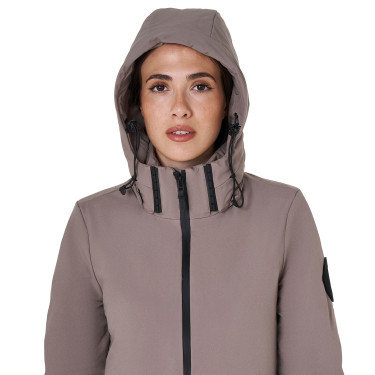 Blouson long femme Equestro déperlante et coupe-vent Brindle