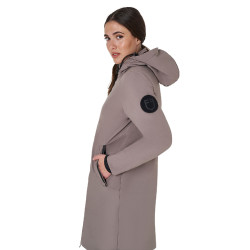 Blouson long femme Equestro déperlante et coupe-vent Brindle