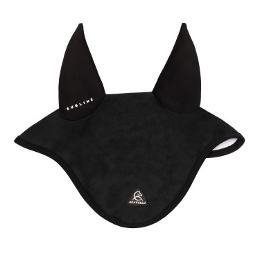 Bonnet anti-mouches Acavallo Sublime en Louvre avec patch logo en silicone Noir