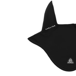 Bonnet anti-mouches Acavallo Sublime en Spandex avec patch logo en silicone Noir Bonnet anti-mouches Acavallo Sublime en Spandex avec patch logo en silicone Noir