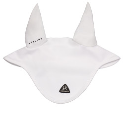 Bonnet anti-mouches Acavallo Sublime en Spandex avec patch logo en silicone Blanc