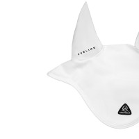 Bonnet anti-mouches Acavallo Sublime en Spandex avec patch logo en silicone Blanc