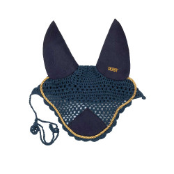 Bonnet cheval Derby en coton Marine / doré / marine