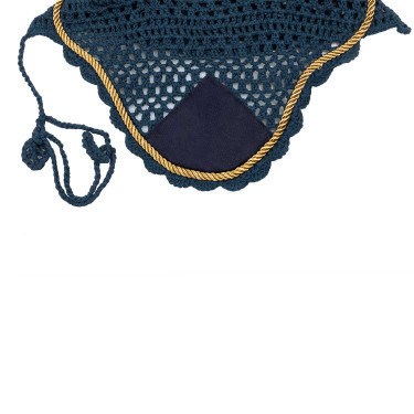Bonnet cheval Derby en coton Marine / doré / marine