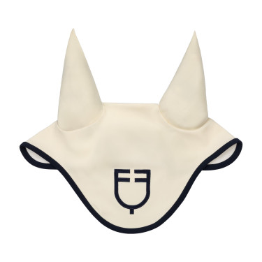 Bonnet Equestro matelassé Wave en tissu technique Blanc antique / marine blazer