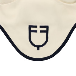 Bonnet Equestro matelassé Wave en tissu technique Blanc antique / marine blazer