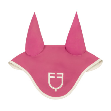 Bonnet Equestro matelassé Wave en tissu technique Rose château / blanc antique