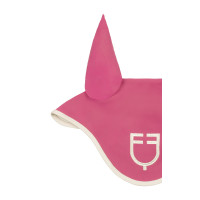 Bonnet Equestro matelassé Wave en tissu technique Rose château / blanc antique Bonnet Equestro matelassé Wave en tissu technique Rose château / blanc antique