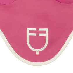 Bonnet Equestro matelassé Wave en tissu technique Rose château / blanc antique