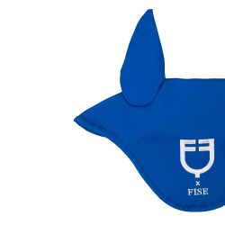 Equestro x FISE oornet van technische stof Blauw van Savoye