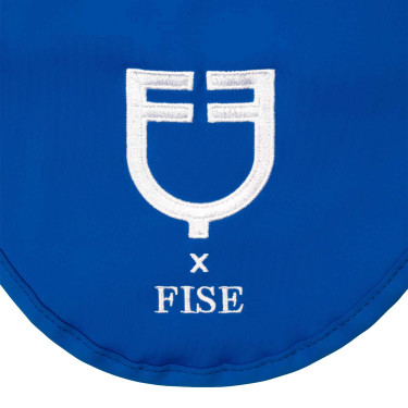 Equestro x FISE oornet van technische stof Blauw van Savoye