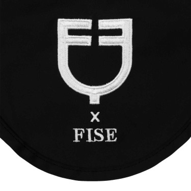 Equestro x FISE oornet van technische stof Zwart Equestro x FISE oornet van technische stof Zwart