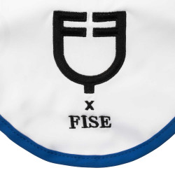Equestro x FISE oornet van technische stof Wit / Savoisch blauw Equestro x FISE oornet van technische stof Wit / Savoisch blauw