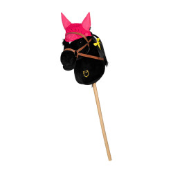 Oornet voor hobbyhorse Equestro Fuchsia Roze