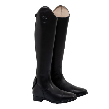 Bottes unisexes Equestro Neptune en cuir avec zip arrière