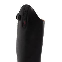 Bottes unisexes Supreme en cuir souple avec zip arrière Noir