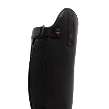 Uniseks Supreme-laarzen van soepel leer met ritssluiting achteraan Zwart