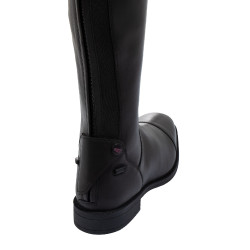 Bottes unisexes Supreme en cuir souple avec zip arrière Noir