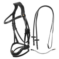 Bridon anatomique Equestro muserolle curvée Noir Bridon anatomique Equestro muserolle curvée Noir