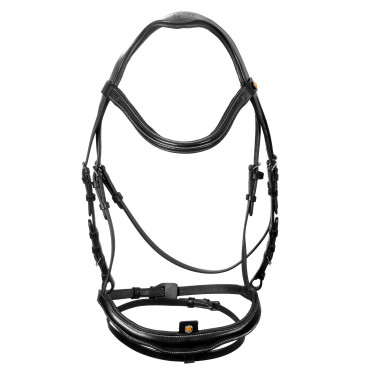 Bridon anatomique Equestro muserolle curvée Noir Bridon anatomique Equestro muserolle curvée Noir
