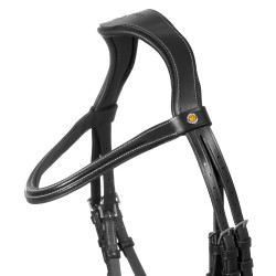 Bridon anatomique Equestro muserolle curvée Noir Bridon anatomique Equestro muserolle curvée Noir