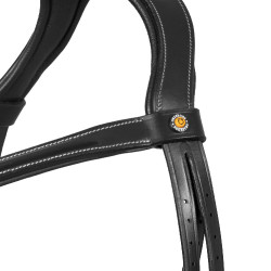 Anatomisch hoofdstel Equestro met gebogen neusriem Zwart