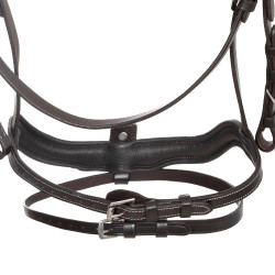 Bridon anatomique Equestro muserolle curvée Marron foncé