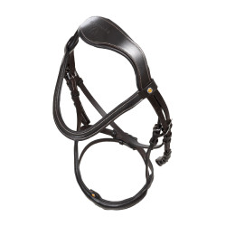 Bridon anatomique Equestro muserolle curvée Marron foncé