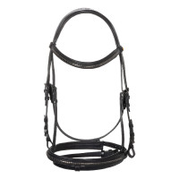 Bridon anglais Equestro noir en cuir