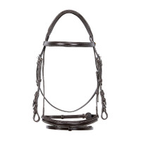 Bridon de Jumping Equestro cuir anglais Marron foncé