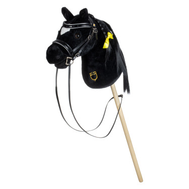 Bridon en cuir brillante pour hobby horse Equestro Noir Bridon en cuir brillante pour hobby horse Equestro Noir