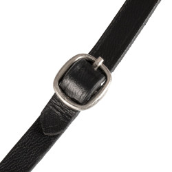 Bridon en cuir Equestro pour cheval jouet avec clous argentés Noir